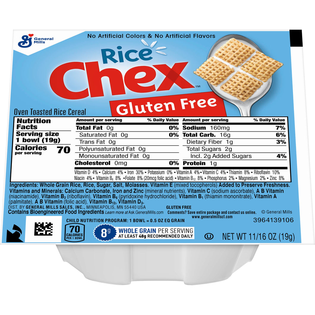 Chex Rice Cereal Bowls x8